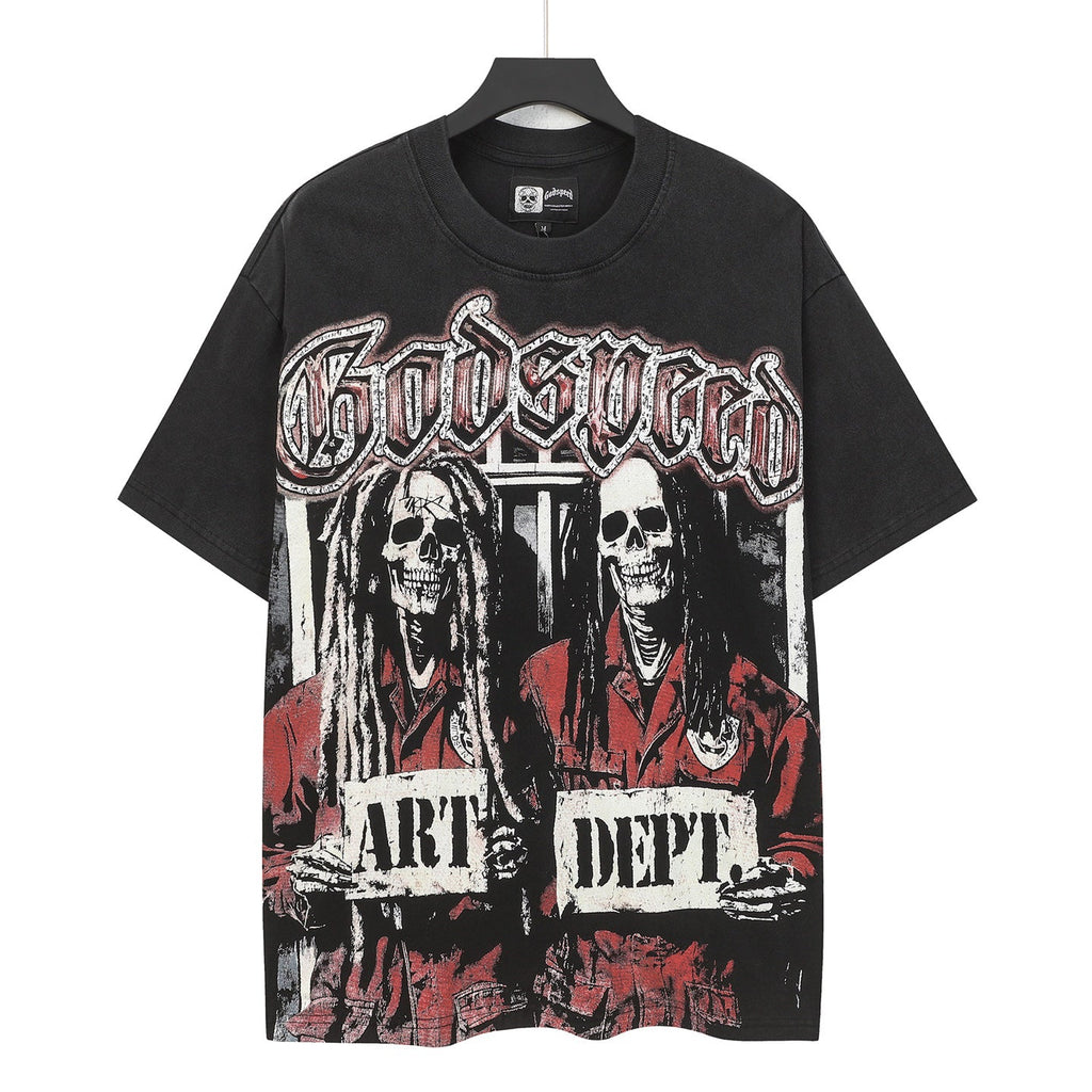 Godspeed Art Dept Mugshot Short Sleeve Tee (Washed Black)