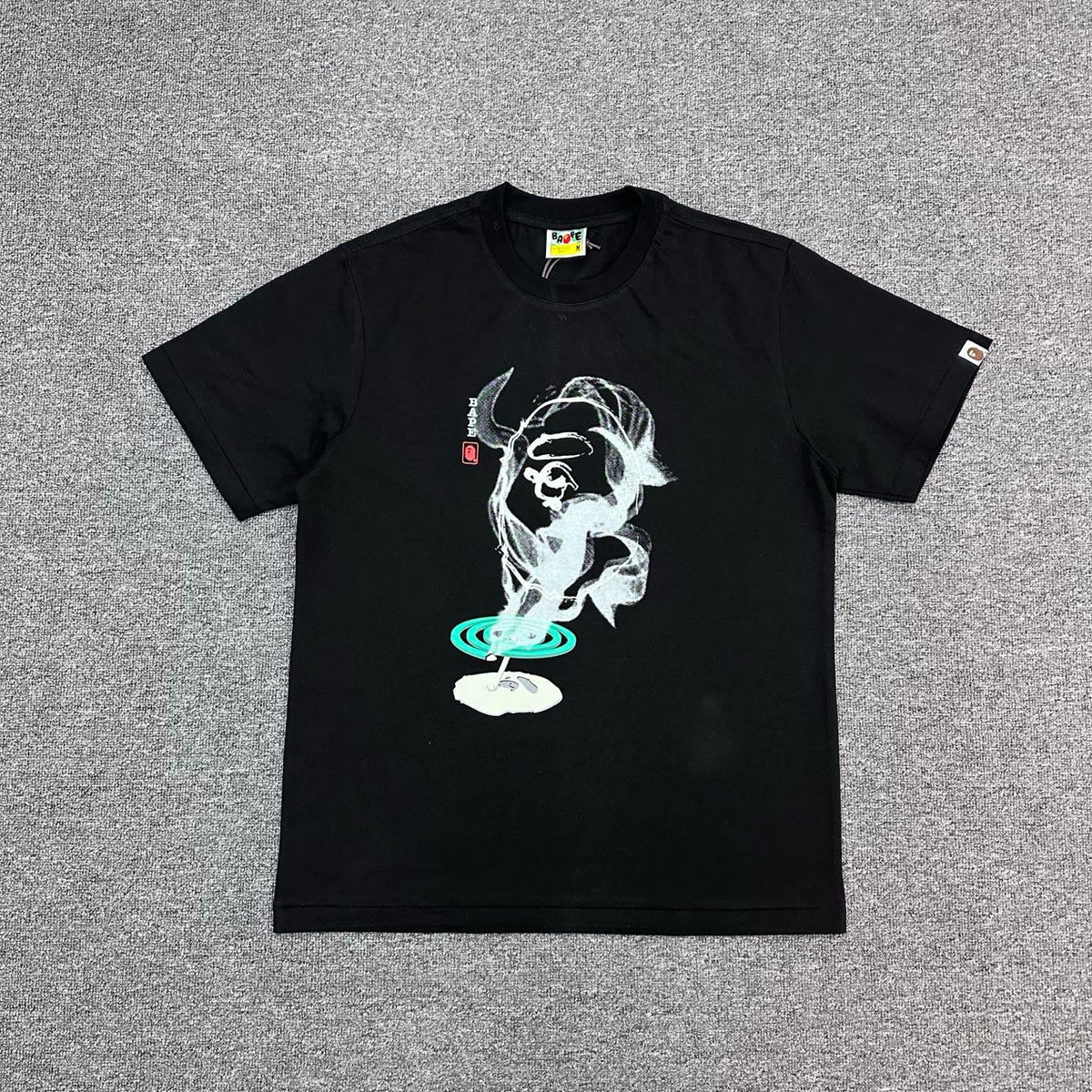 BAPE FW25 Mosquito Coil Ink Wash Ape Sumi-E Oversized Heavyweight Unisex T-Shirt