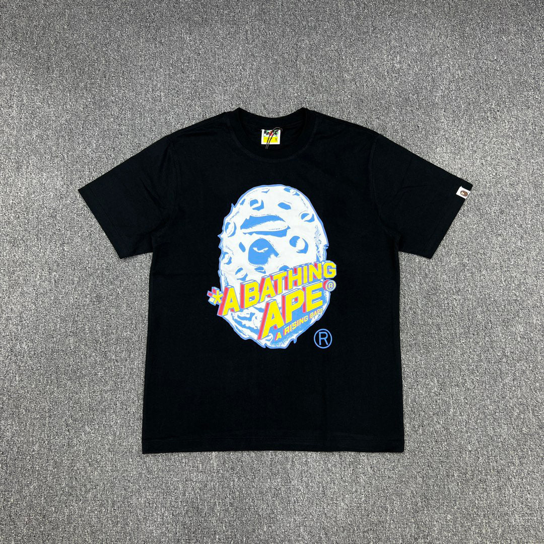 BAPE A Rising Bape Moon Ape Head Sci-Fi Comic Tee Oversized Unisex T-Shirt