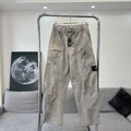 Stone Island Multi-Pocket Cargo Trousers with Bellows Pockets and Compass Badge