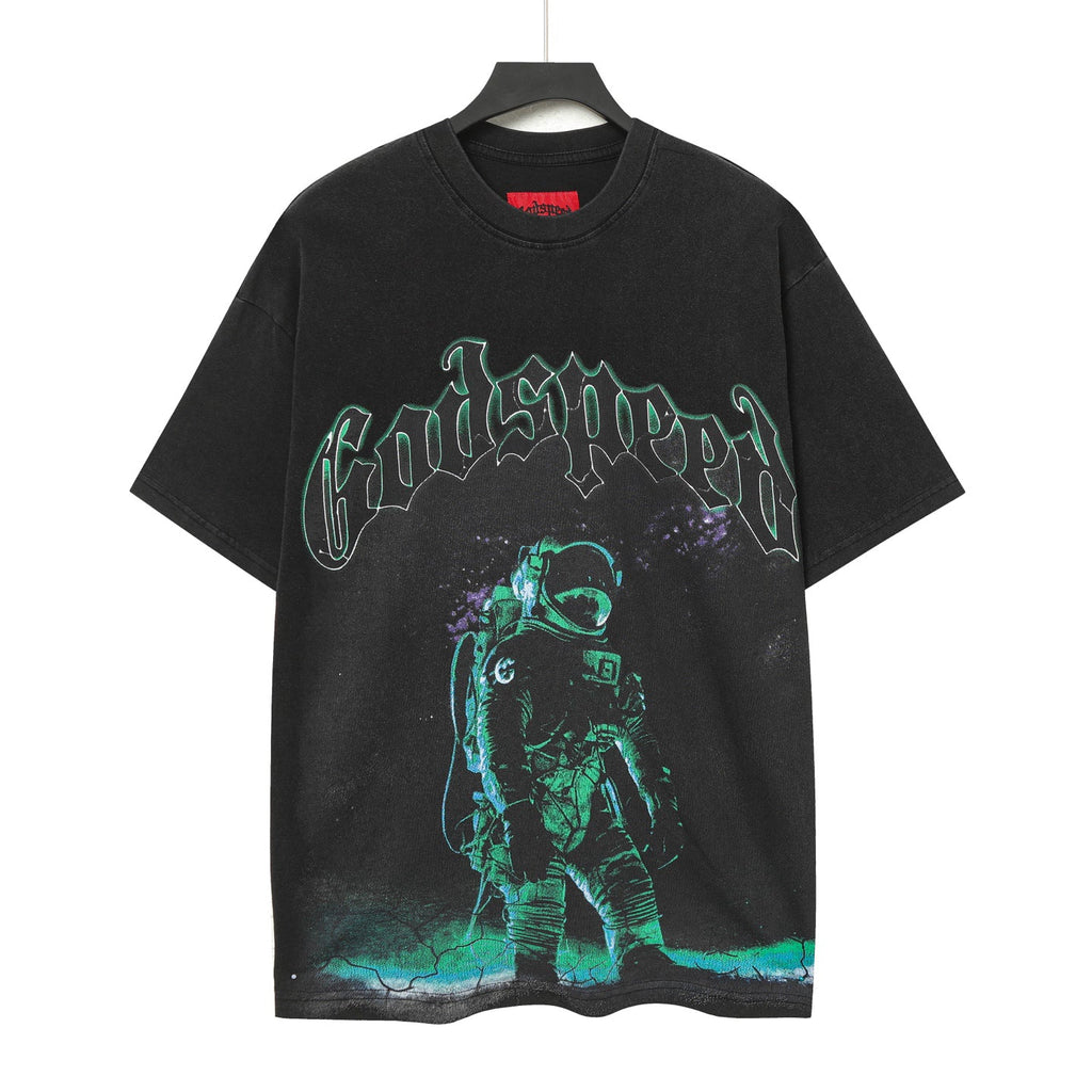 Godspeed Astronaut Space Graphic T‑Shirt