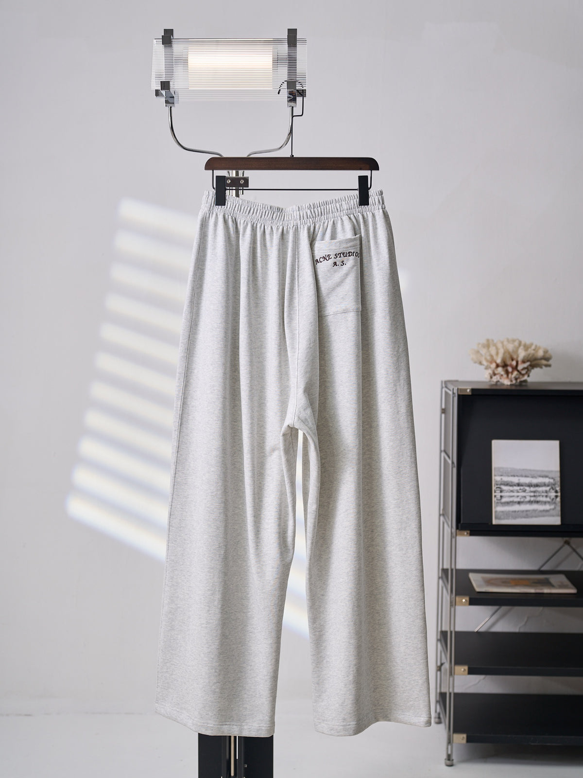 Acne Studios Heather Grey Wide‑Leg Sweatpants