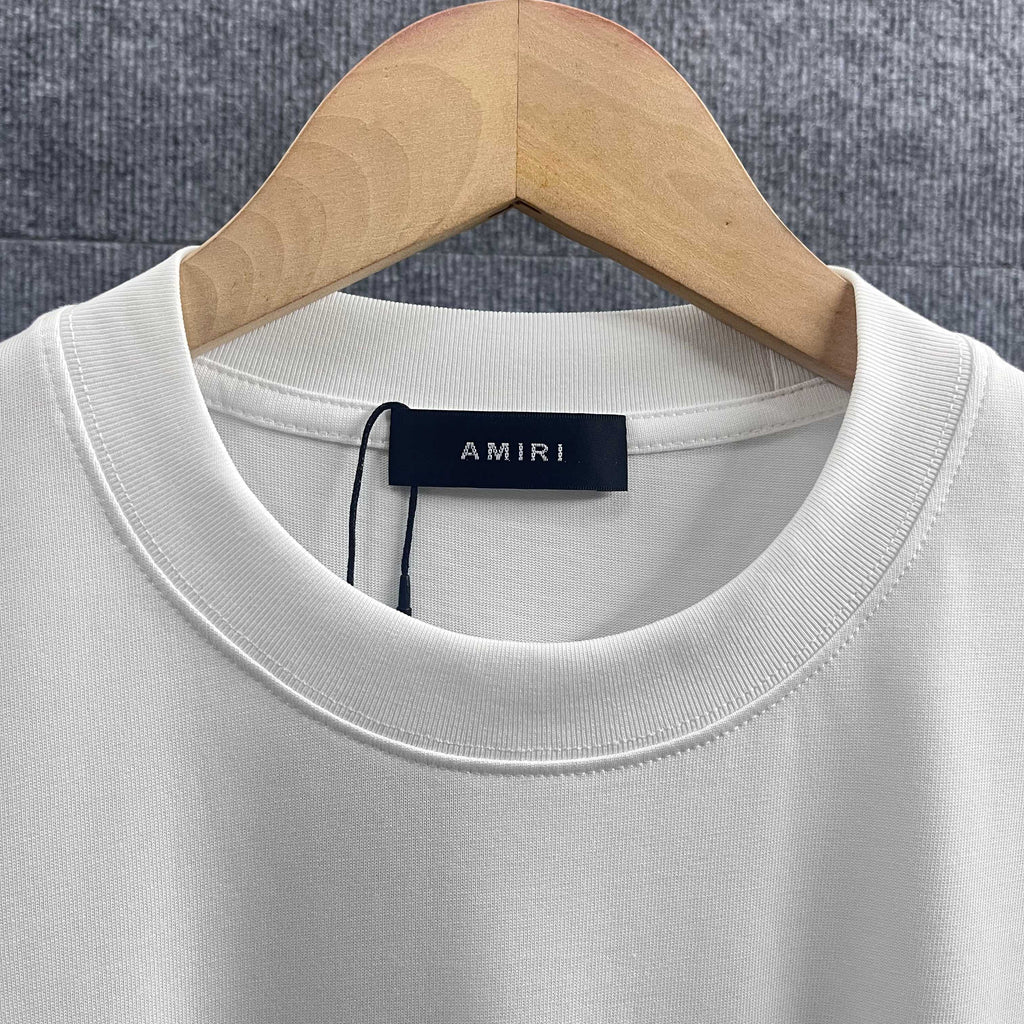 AMIRI Serif Core Logo Graphic Short‑Sleeve Tee