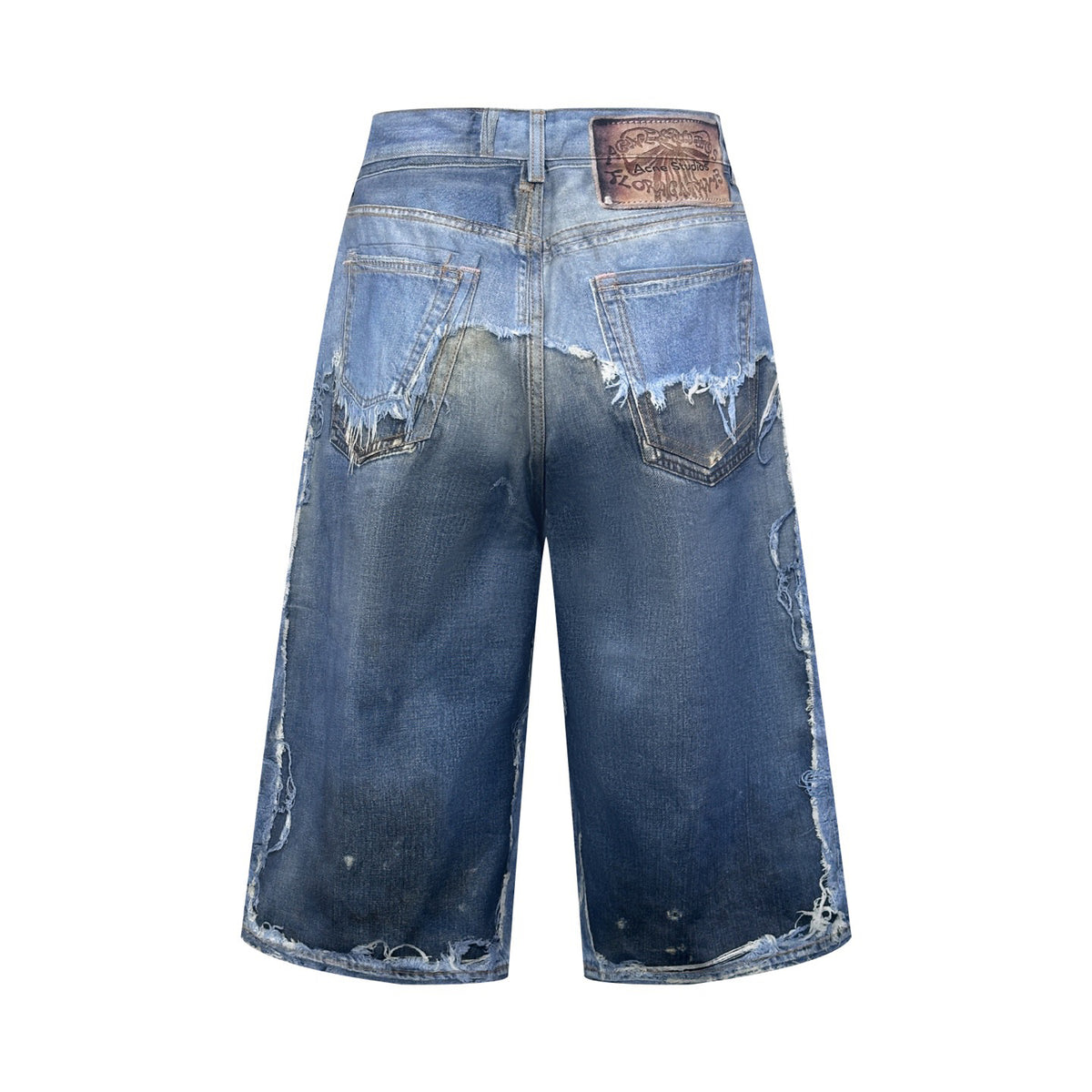 Acne Studios Distressed Denim Knee‑Length Shorts