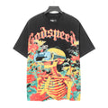 Godspeed VR Flower Skeleton Short‑Sleeve T‑Shirt (Black)