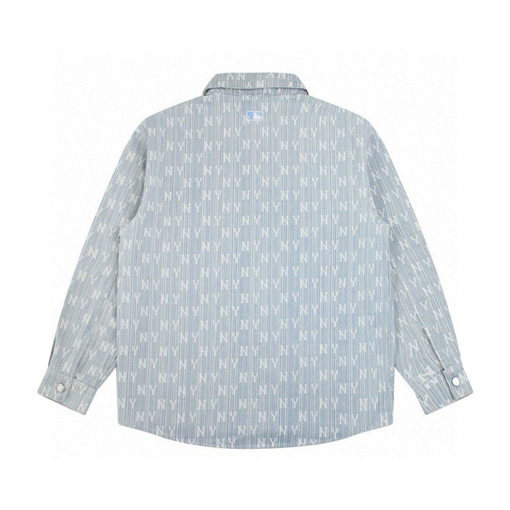 NY Yankees All-Over Monogram Jacquard Woven Shirt