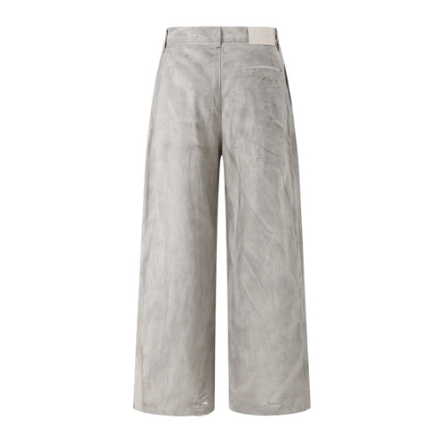 Acne Studios Distressed Washed‑Out Wide‑Leg Trousers