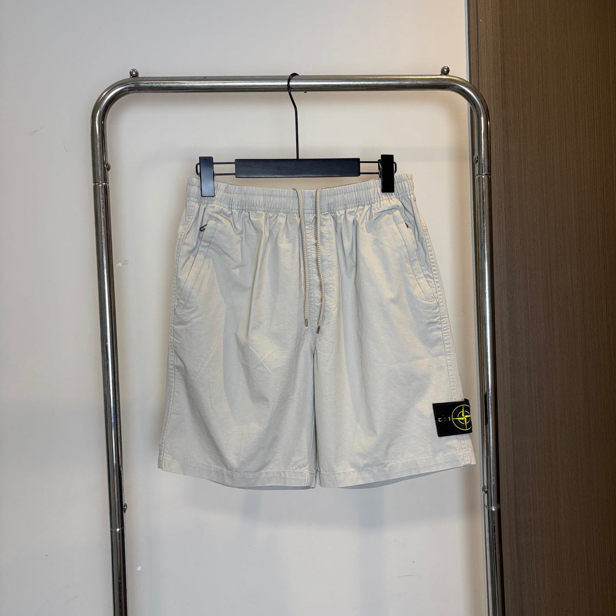 Stone Island Mid-Length Utility Cotton Shorts with Elasticated Waist and Compass Badge