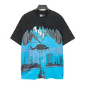 Godspeed Helicopter City Skyline Vintage Graphic Tee