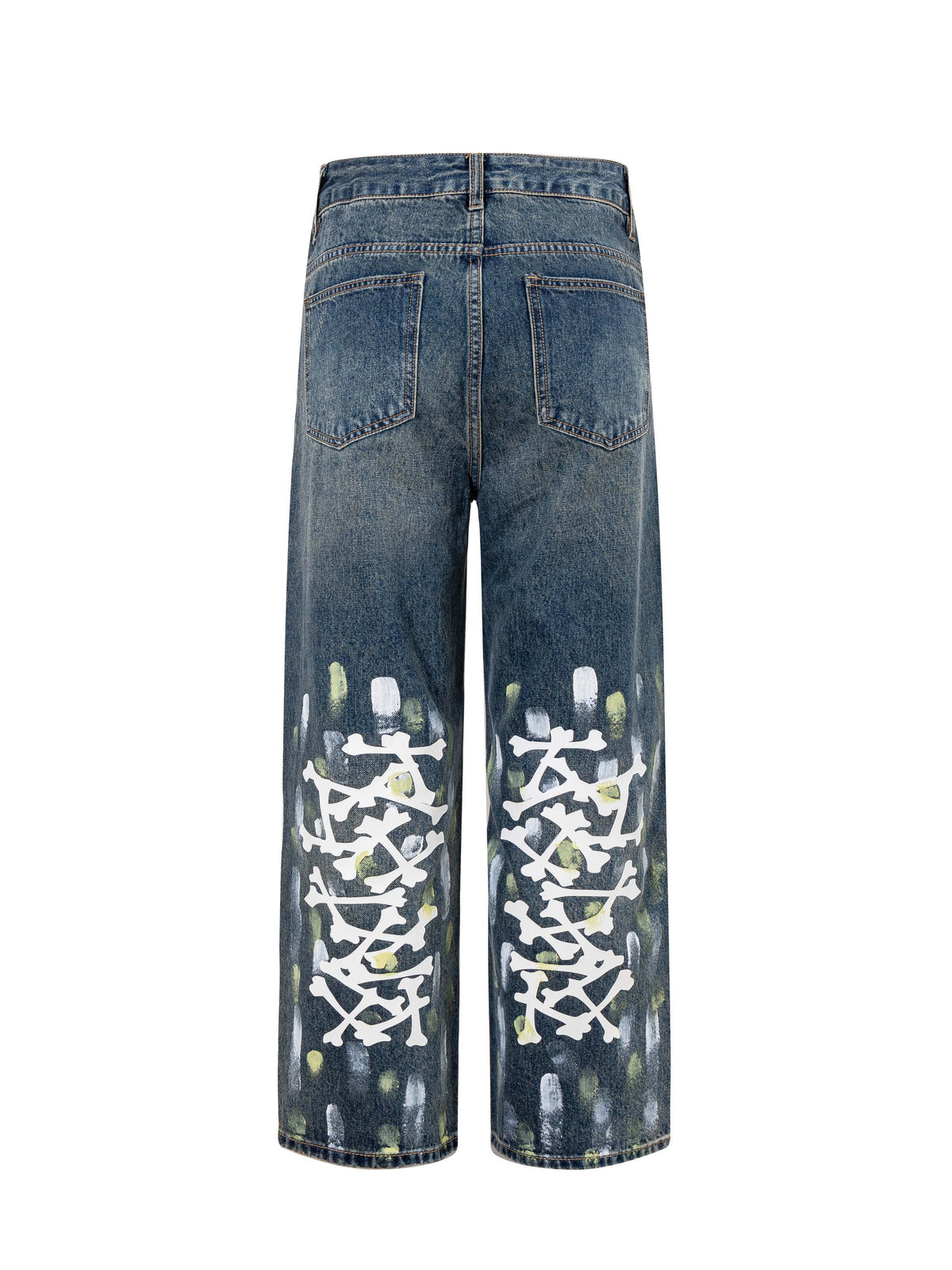 AMIRI Bone MA Logo Vintage Wash Baggy Denim Jeans