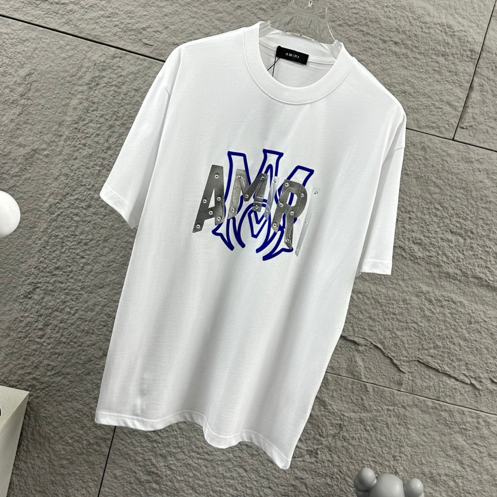 AMIRI Embellished Layered Logo Crew-Neck Short-Sleeve T-Shirt