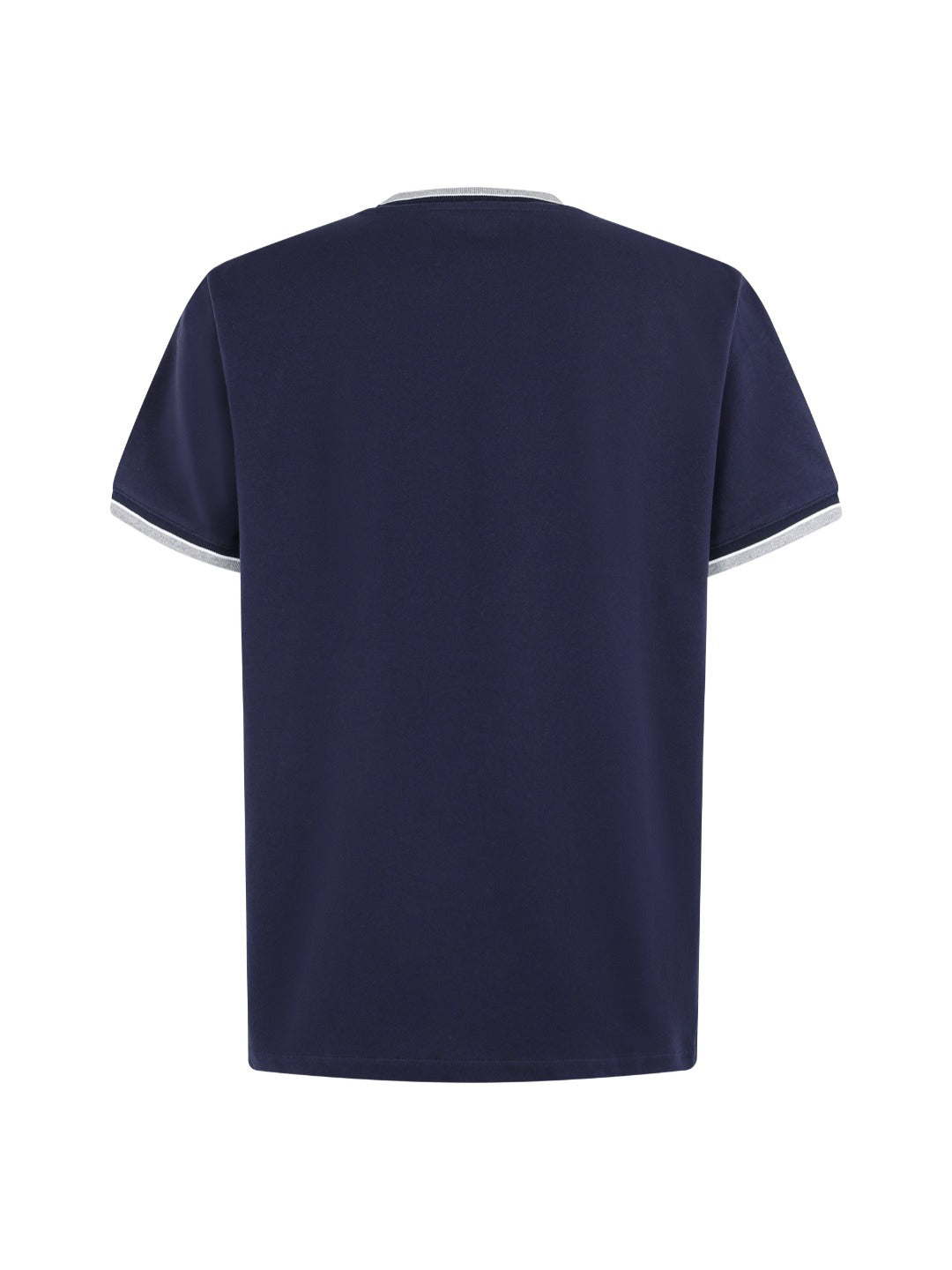 Men's Ringer‑Trim Crew‑Neck Short‑Sleeve T‑Shirt, Small Pony Embroidery