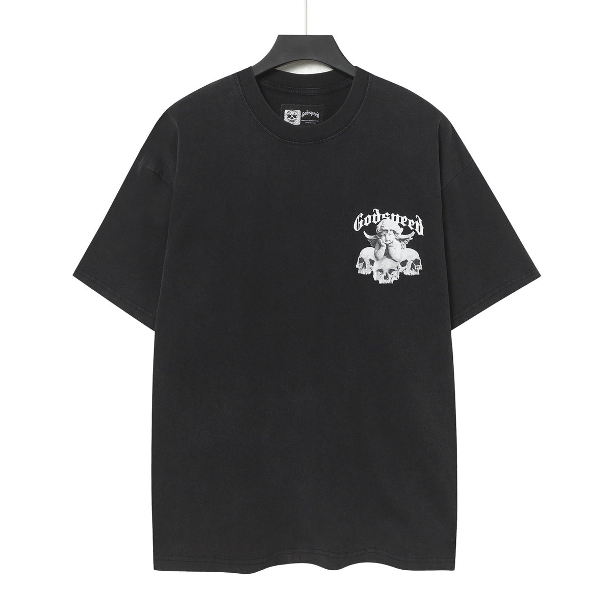 Godspeed Fallen Angel Skull Vintage Graphic Tee