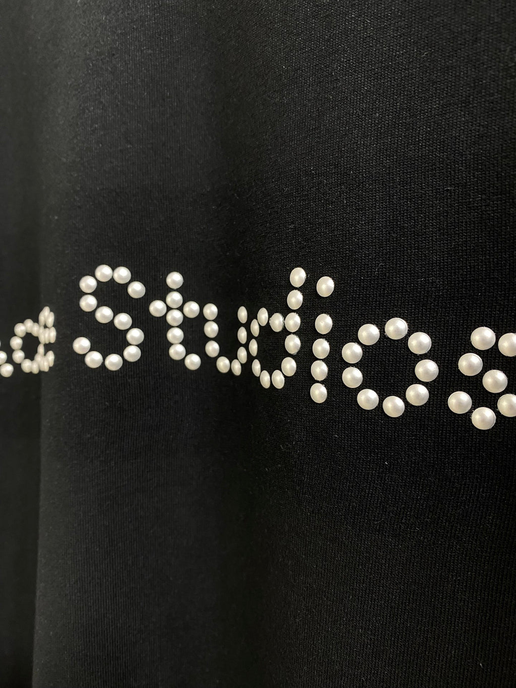 Acne Studios Short‑Sleeve Beaded Logo T‑Shirt