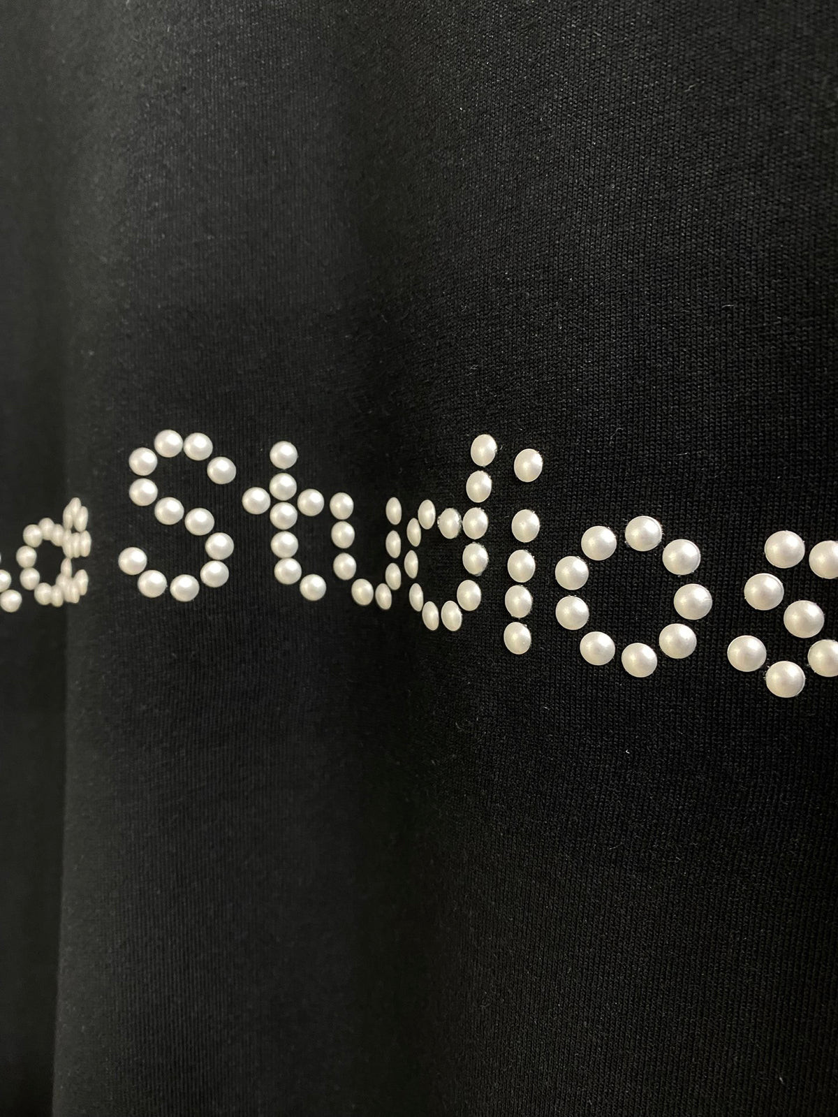 Acne Studios Short‑Sleeve Beaded Logo T‑Shirt
