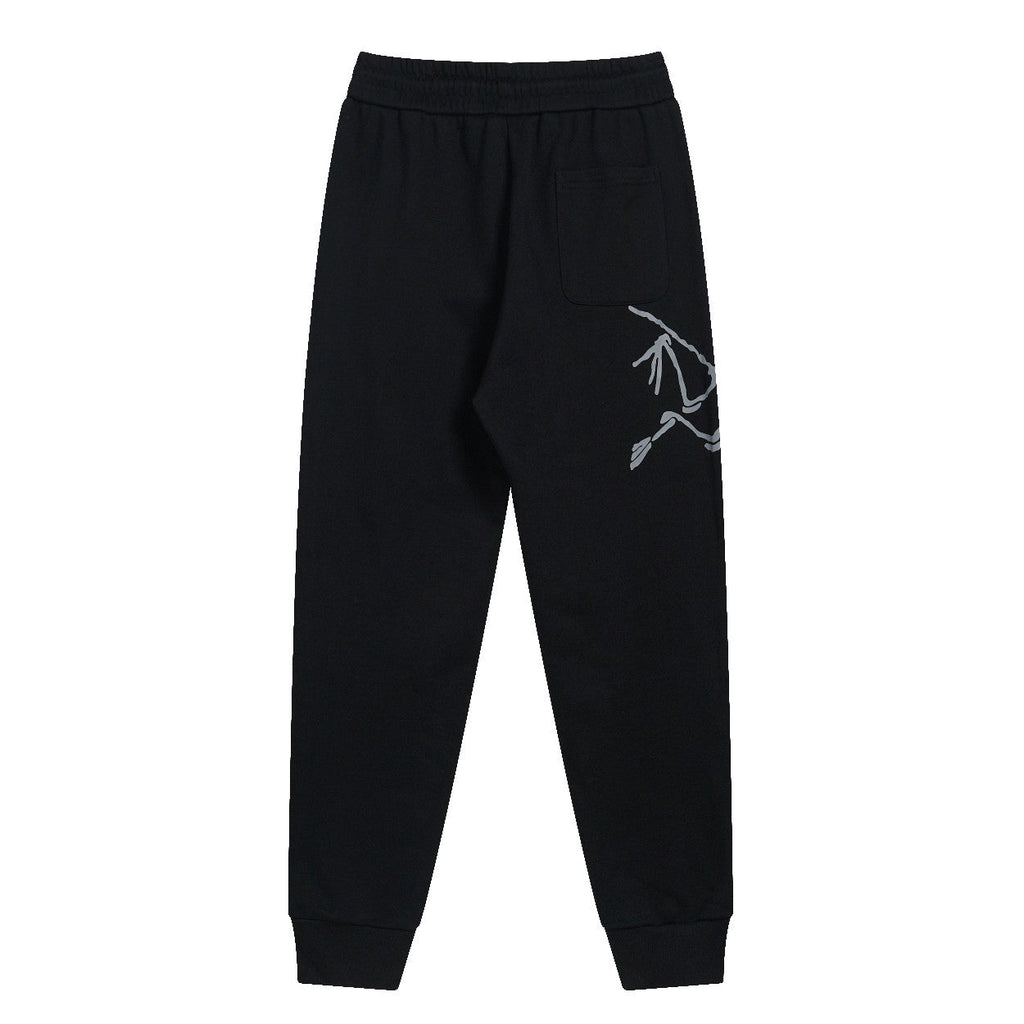 Arc'teryx Large Skeleton Fossil‑Bird Print Drawstring Jogger Pants