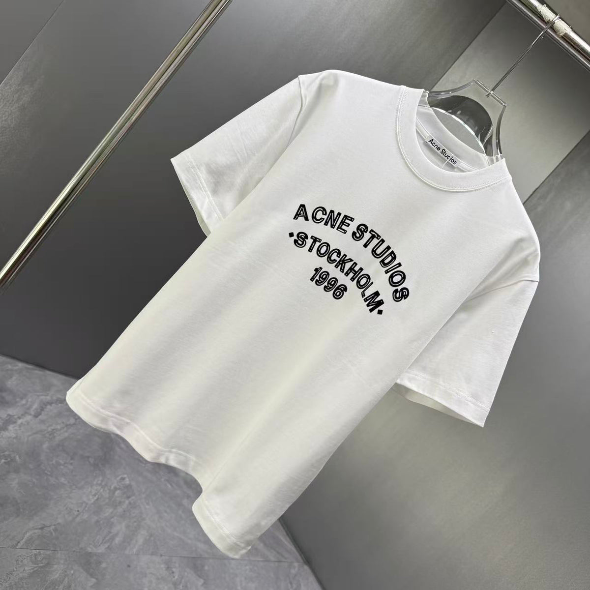 Acne Studios Stockholm 1996 Arch‑Graphic Crew‑Neck Short‑Sleeve T‑Shirt