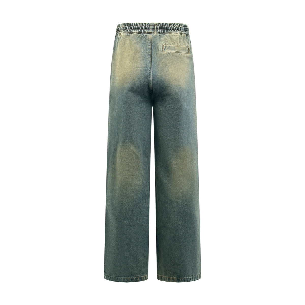 AMIRI Star‑Patch Elastic Waist Wide‑Leg Denim Pants