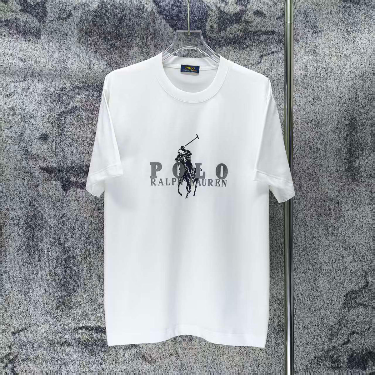 Men's Crew‑Neck Short‑Sleeve T‑Shirt, Big Pony & Letter Graphic Print