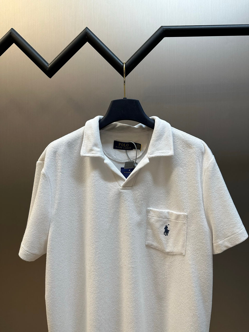 Polo Ralph Lauren Men’s Terry‑Cloth Short‑Sleeve Polo Shirt With Pocket Pony Logo