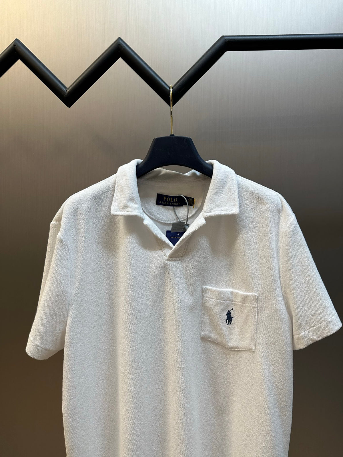 Polo Ralph Lauren Men’s Terry‑Cloth Short‑Sleeve Polo Shirt With Pocket Pony Logo