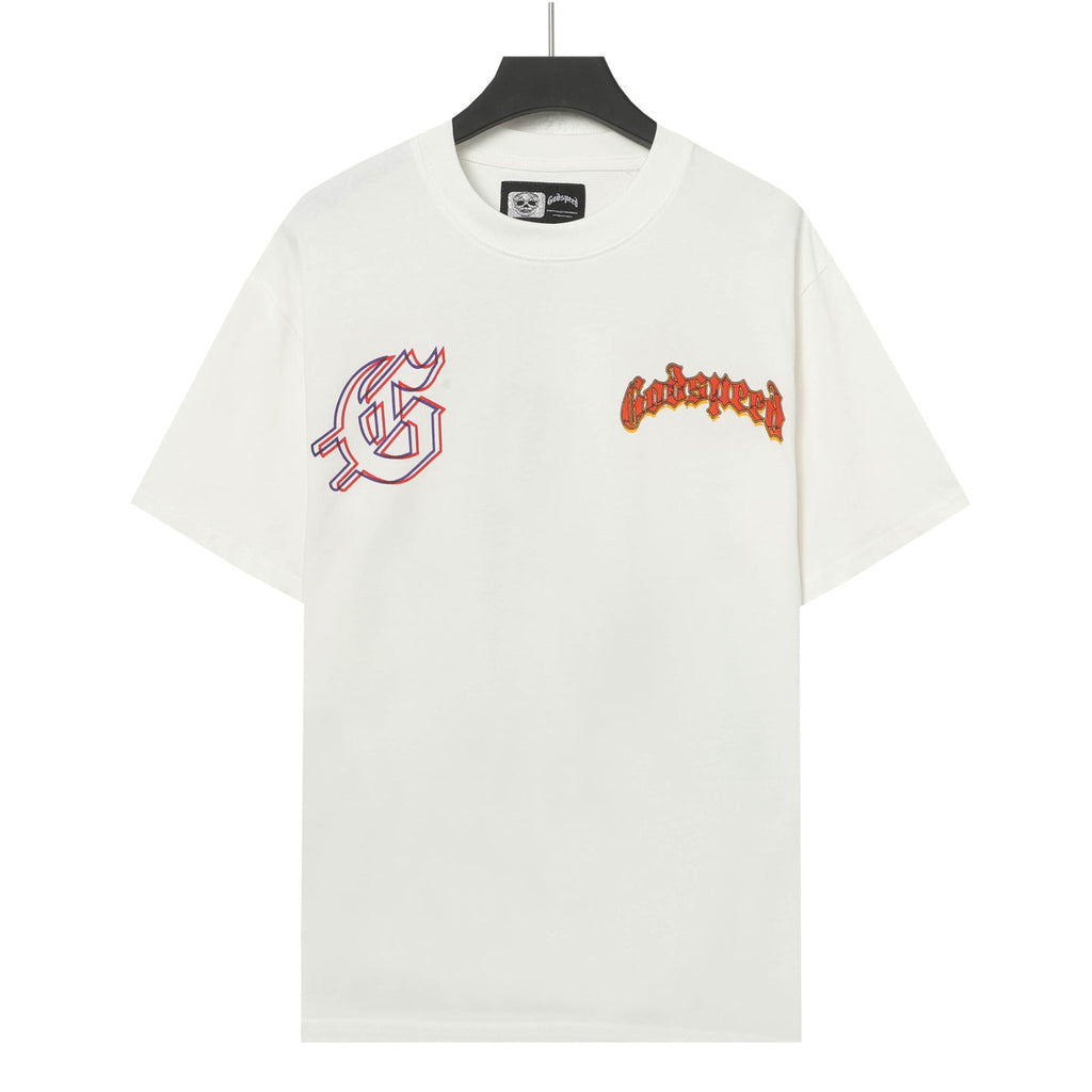 Godspeed Cowboy Skeleton Desert Cactus Double‑Sided Graphic T‑Shirt