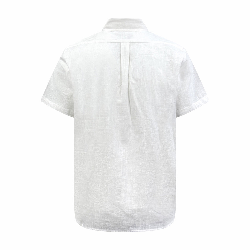 Ralph Lauren Men's Short‑Sleeve Linen‑Blend Button‑Down Shirt With Embroidered Pony Logo