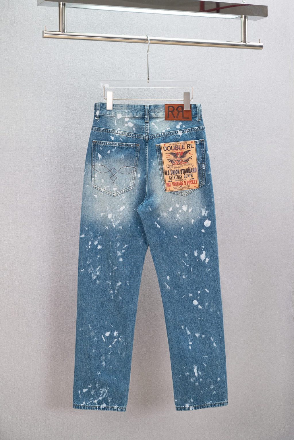 Ralph Lauren Men's Paint‑Splatter Straight‑Leg Denim Jeans