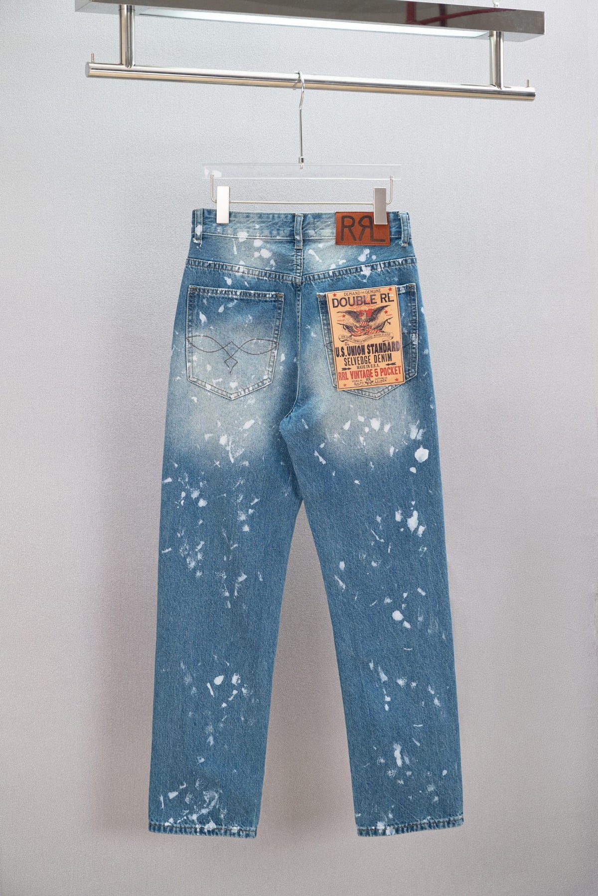 Ralph Lauren Men's Paint‑Splatter Straight‑Leg Denim Jeans