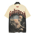 Godspeed Gentleman Skull Newspaper Vintage Graphic Tee