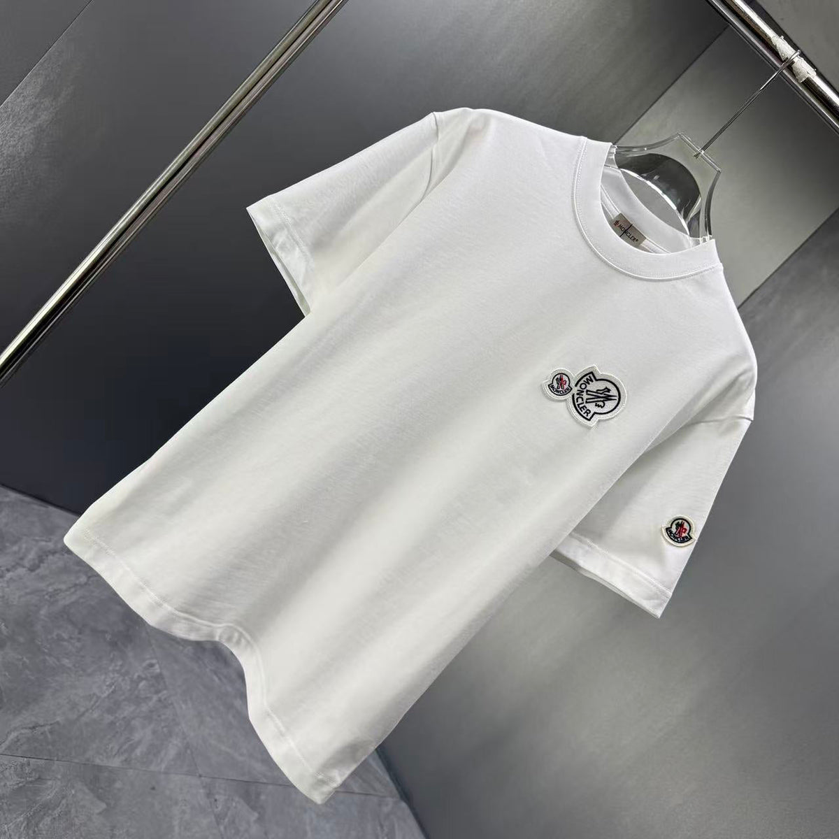 Moncler Double Badge T-Shirt White