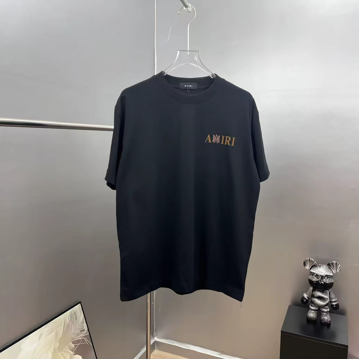 AMIRI Autumn‑Winter Runway Show Graphic Crew Neck Short‑Sleeve T‑Shirt