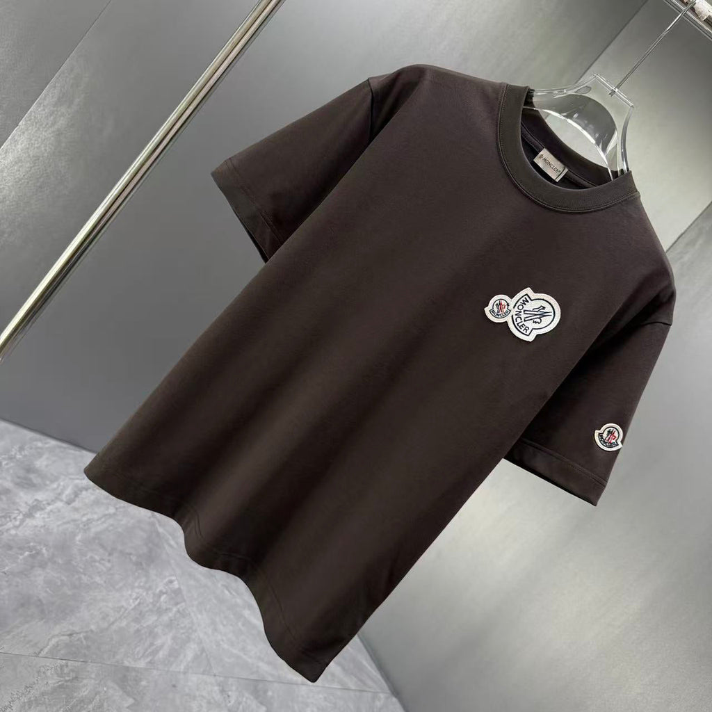 Moncler Double Badge T-Shirt Dark Brown