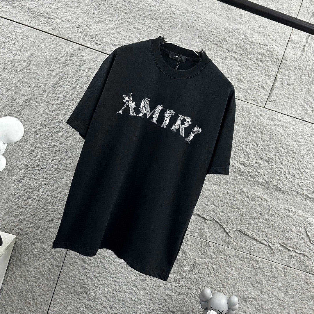 AMIRI Ornate Logo Graphic Crew-Neck Short-Sleeve T-Shirt