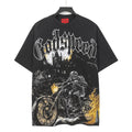 Godspeed Ghost Rider Biker Short Sleeve Tee (Washed Black)