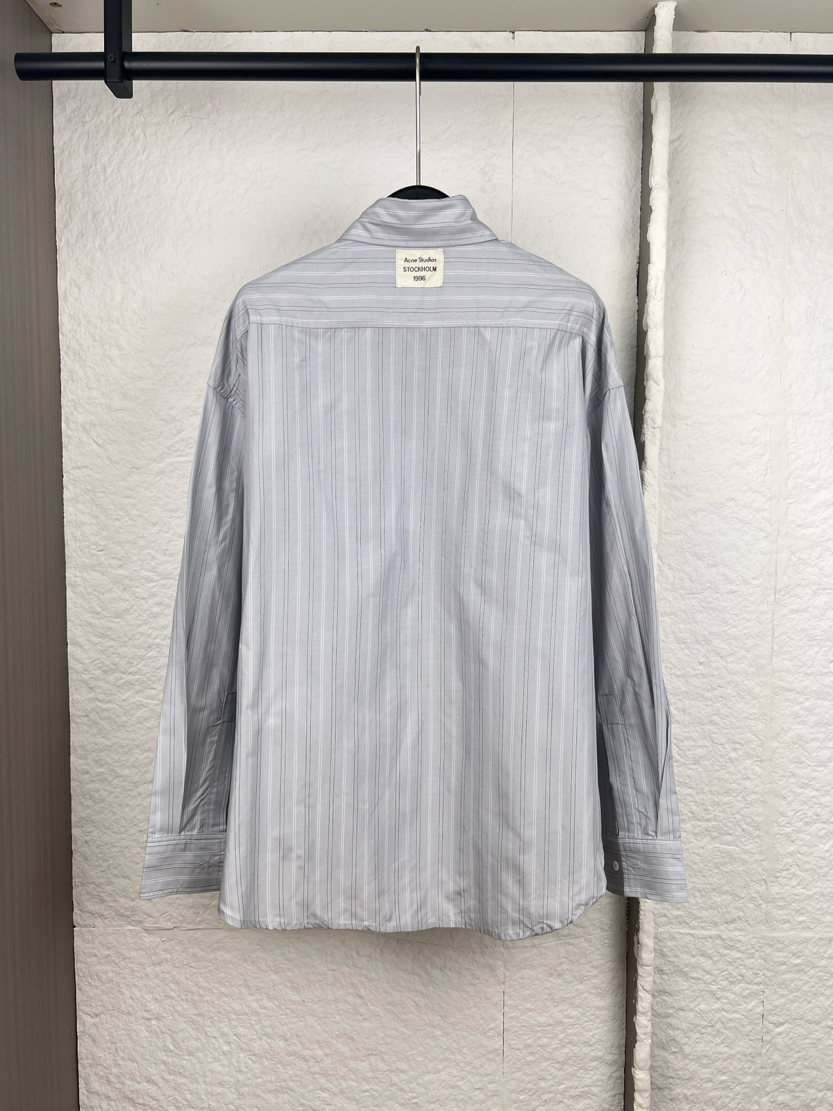 Acne Studios Vertical Stripe Oversized Long‑Sleeve Shirt