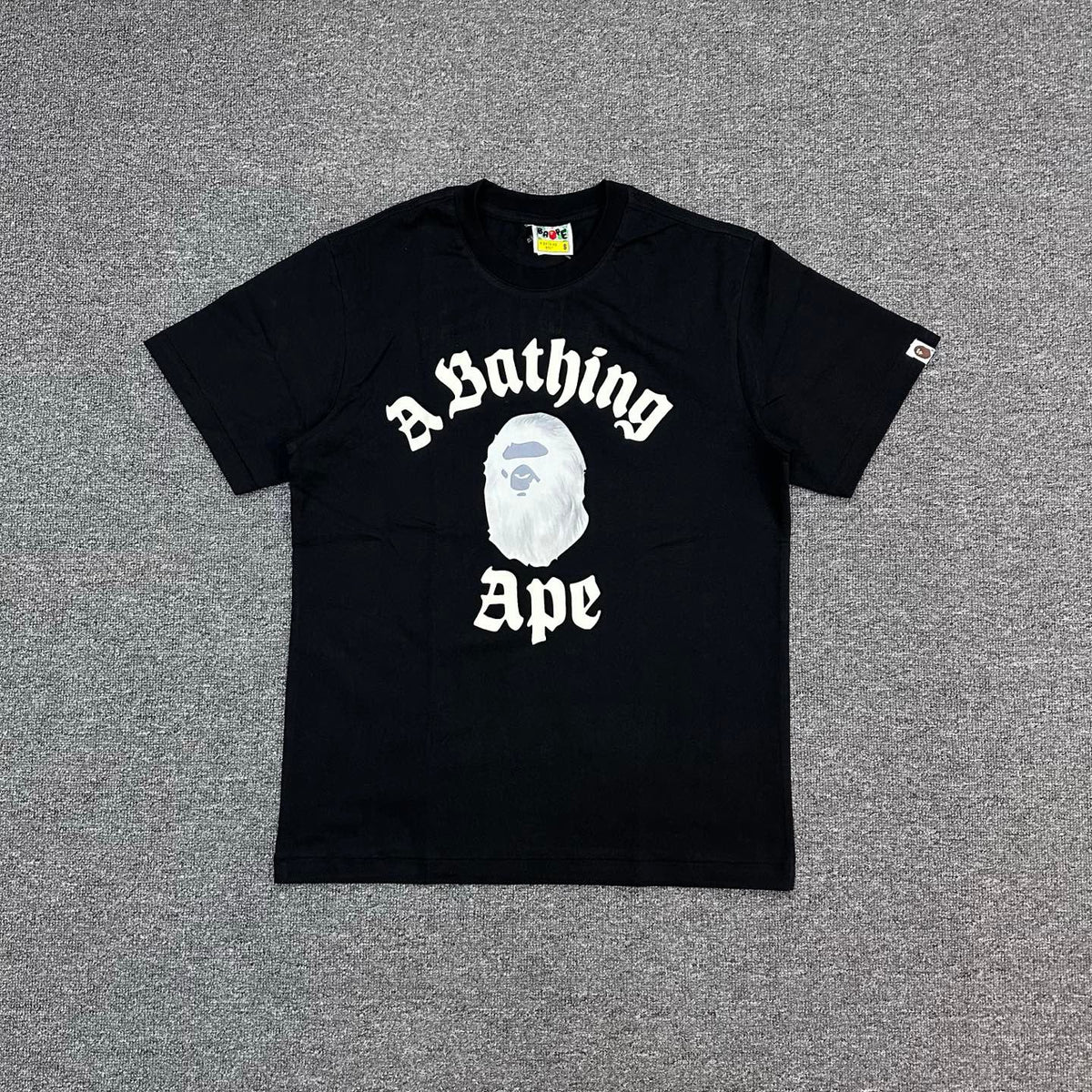 BAPE FW25 Old English Gothic Photorealistic Ape Face Oversized Heavyweight Unisex T-Shirt