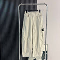 Stone Island Curved-Seam Wide Straight Cargo Trousers with Compass Badge