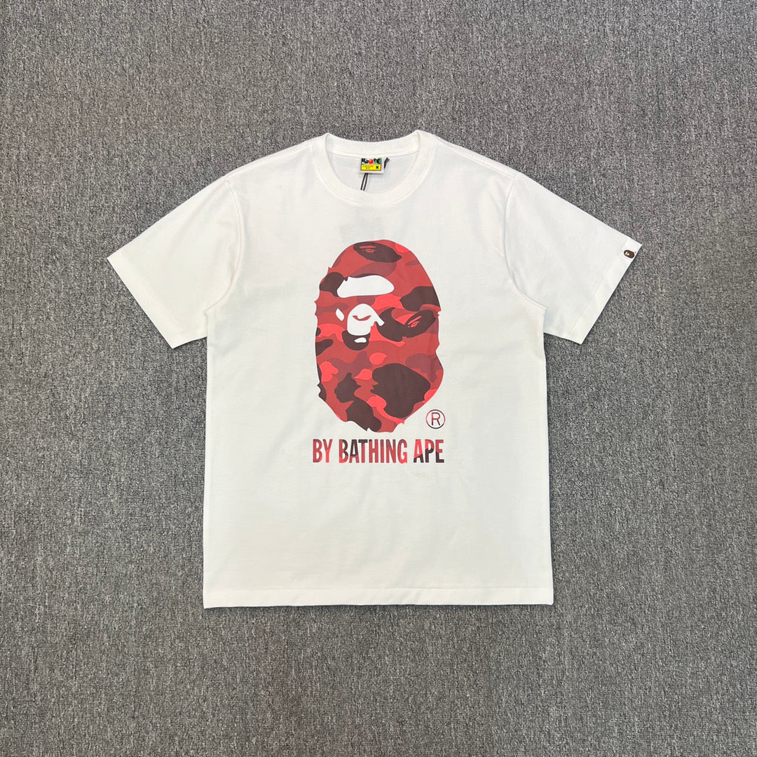 BAPE SS25 "By Bathing Ape" Camo-Fill Large Ape Head Oversized Heavyweight Unisex T-Shirt