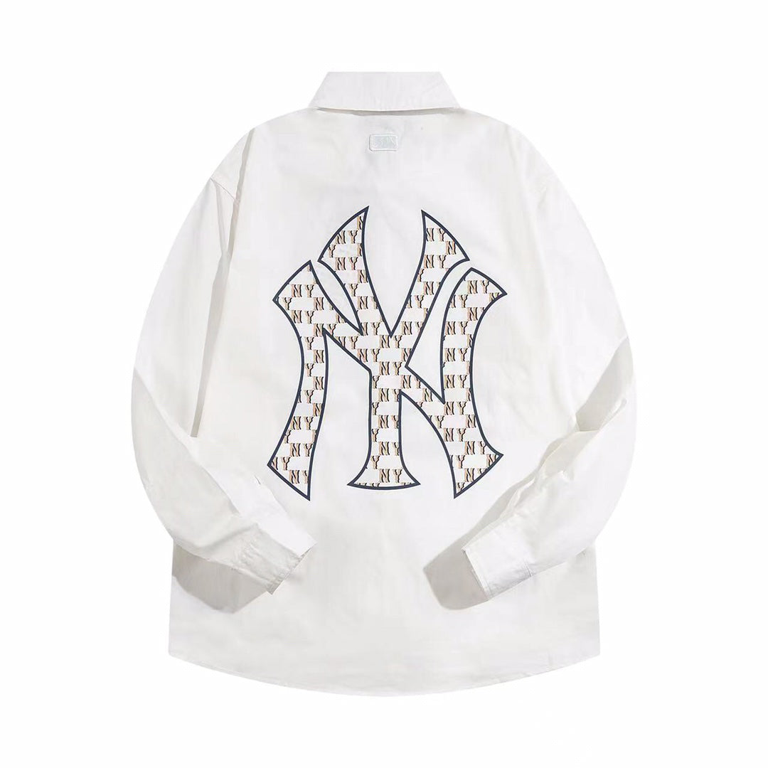 NY Yankees Embroidered NY Oxford Button-Down Shirt