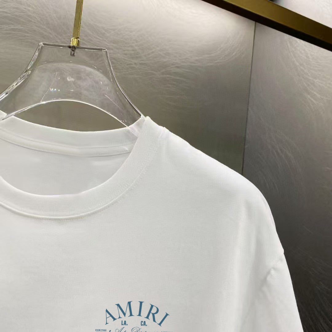 Amiri  Vintage Text Chest Crew‑Neck Short‑Sleeve T‑Shirt