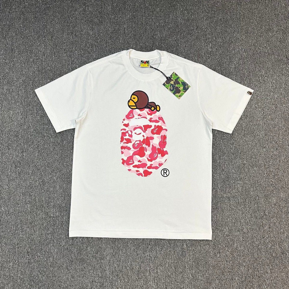 BAPE SS25 ABC Camo Baby Milo Ape Head Oversized Heavyweight Unisex T-Shirt