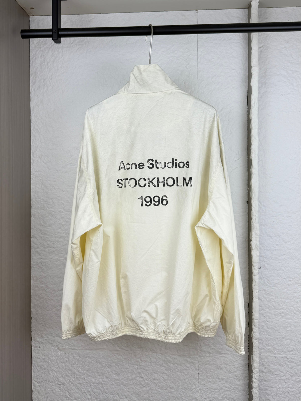 Acne Studios Off‑White Full‑Zip Stand‑Collar Track Jacket