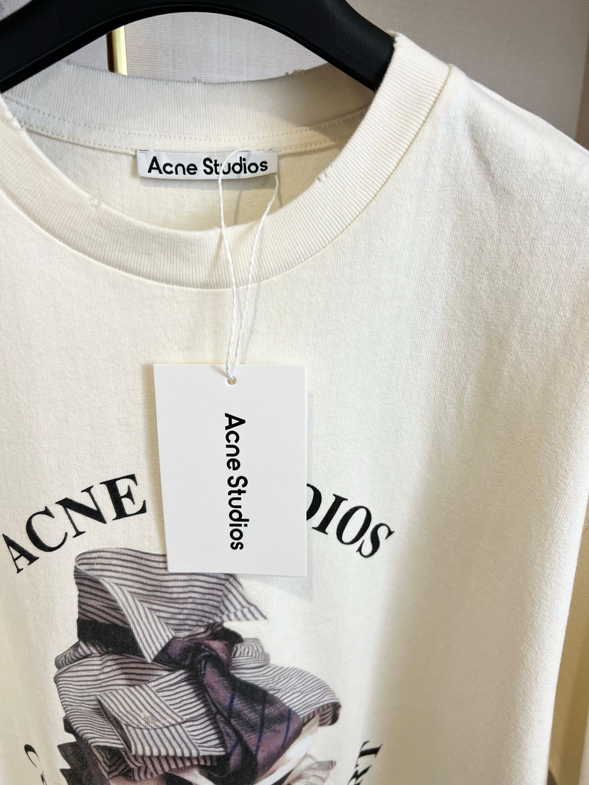 Acne Studios Contemporary Art Graphic Print Oversized Short‑Sleeve T‑Shirt