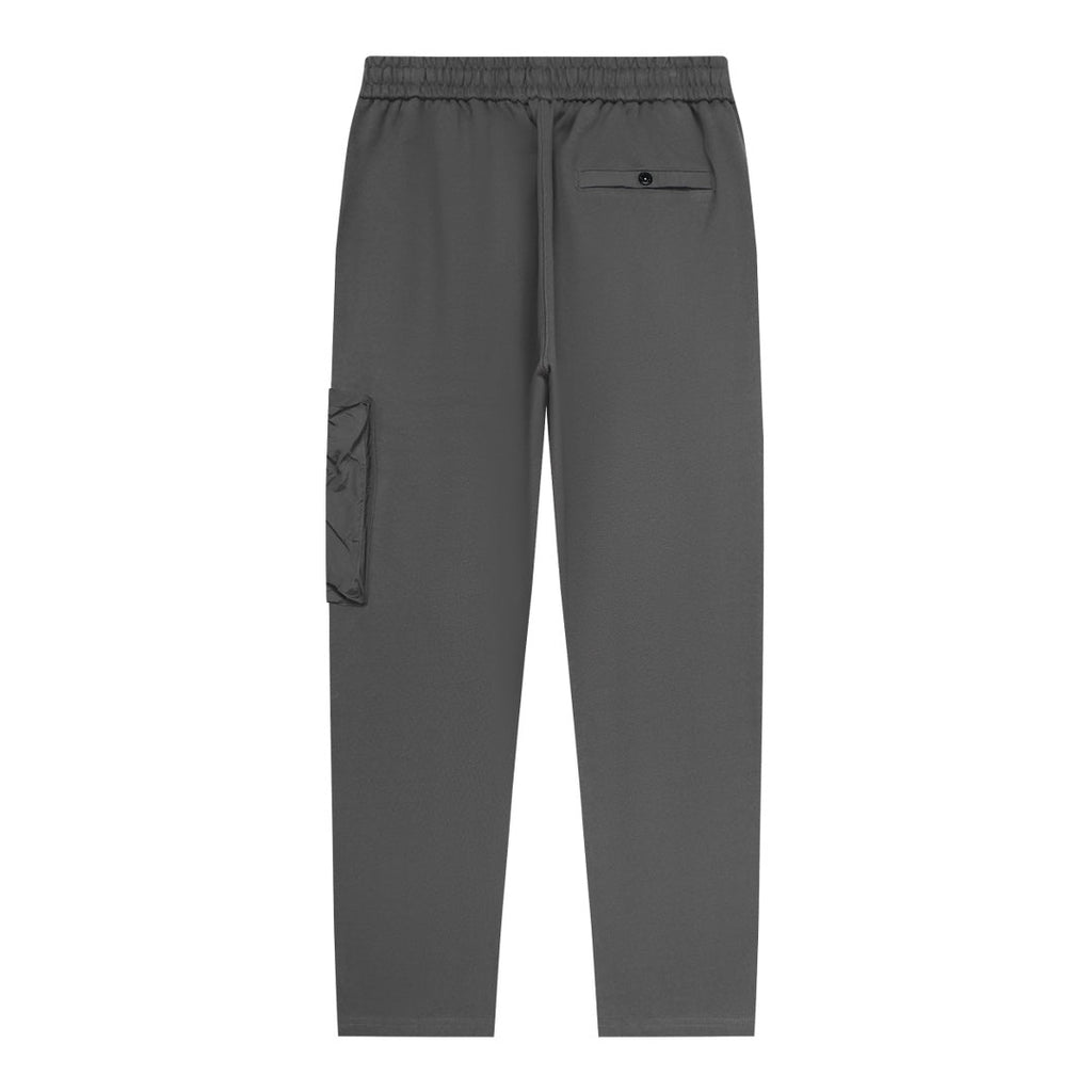 Stone Island Cargo Jogger Pants with Right Thigh Nylon Curved Flap Zip Pocket and Compass Badge
