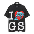 Godspeed I Love GS Dolphin Graphic T‑Shirt (Washed Black)