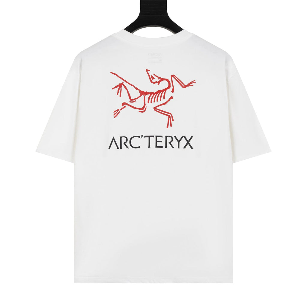 Arc'teryx Red Bird Logo Crew Neck Short‑Sleeve T‑Shirt, Unisex Relaxed Fit Tee