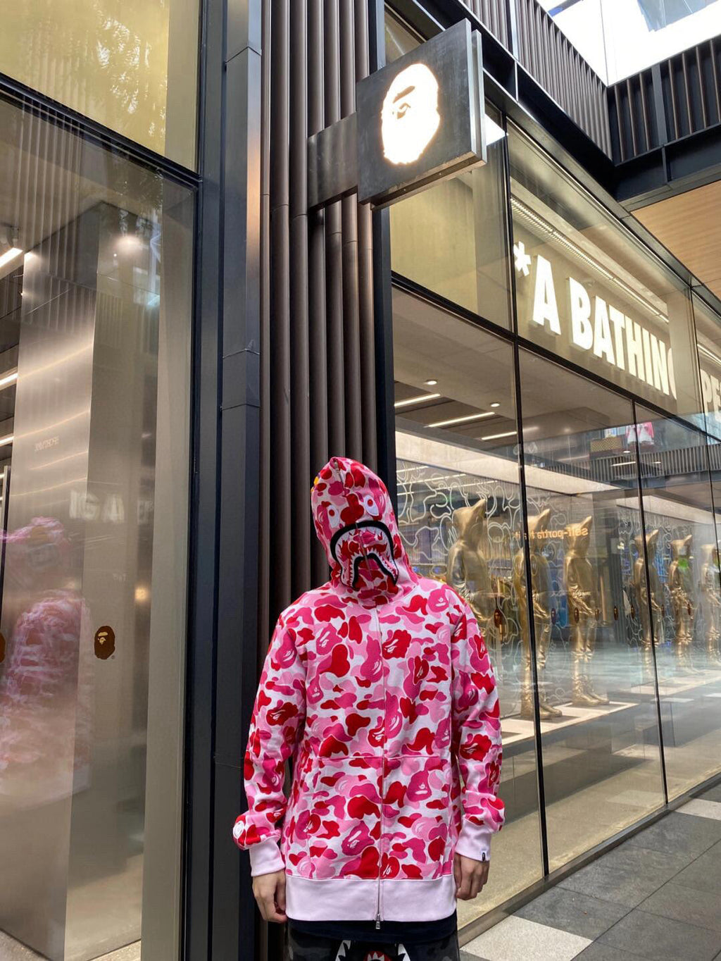 BAPE ABC Camo Shark Full-Zip Hoodie — Green / Pink / Blue
