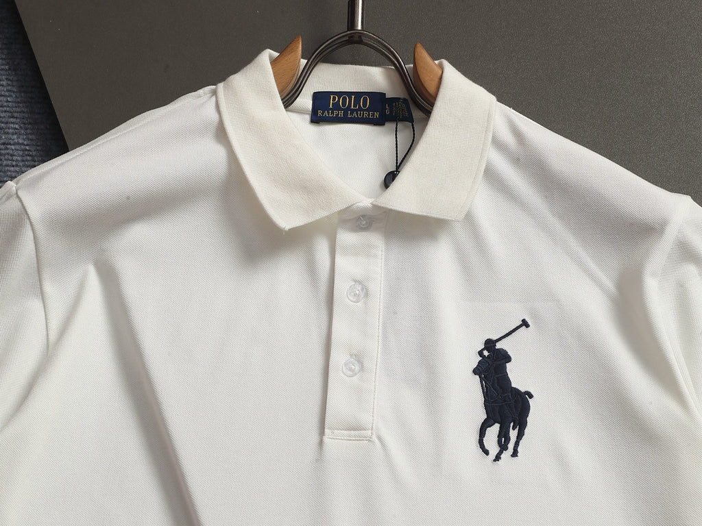Ralph Lauren Men's Big Pony Short‑Sleeve Polo Shirt With Number‑3 Sleeve Logo