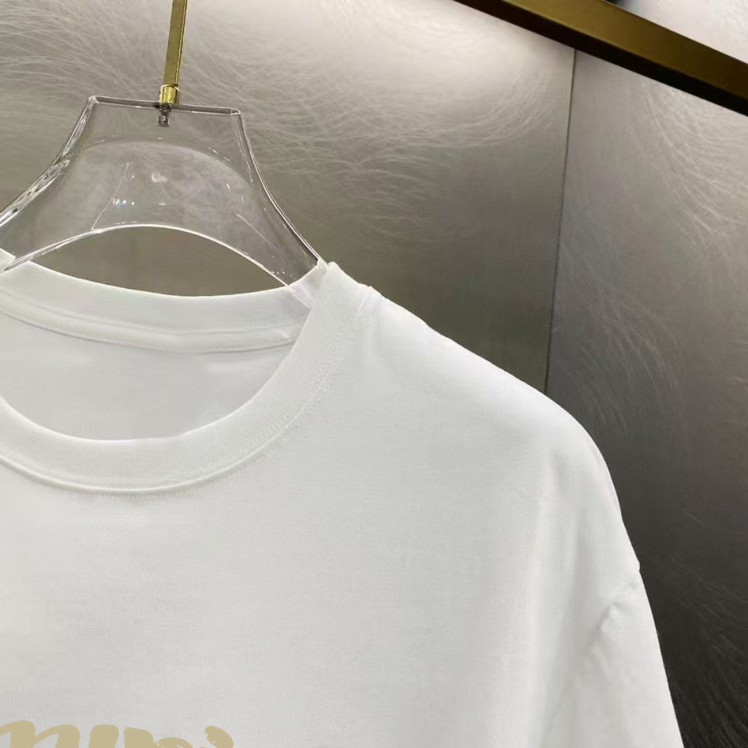 Amiri Hollywood Lion Front Graphic Crew‑Neck Short‑Sleeve T‑Shirt